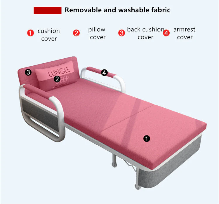 2-in-1 Design Convertible Single Sofa Bed with Storage Underneath - Image 3