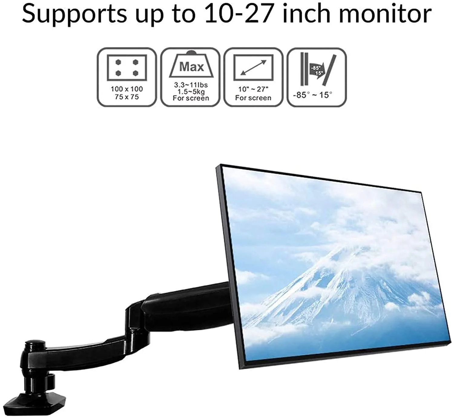 2 in 1 Laptop and Monitor Desk Mount with Swivel Gas Spring arm - Image 5