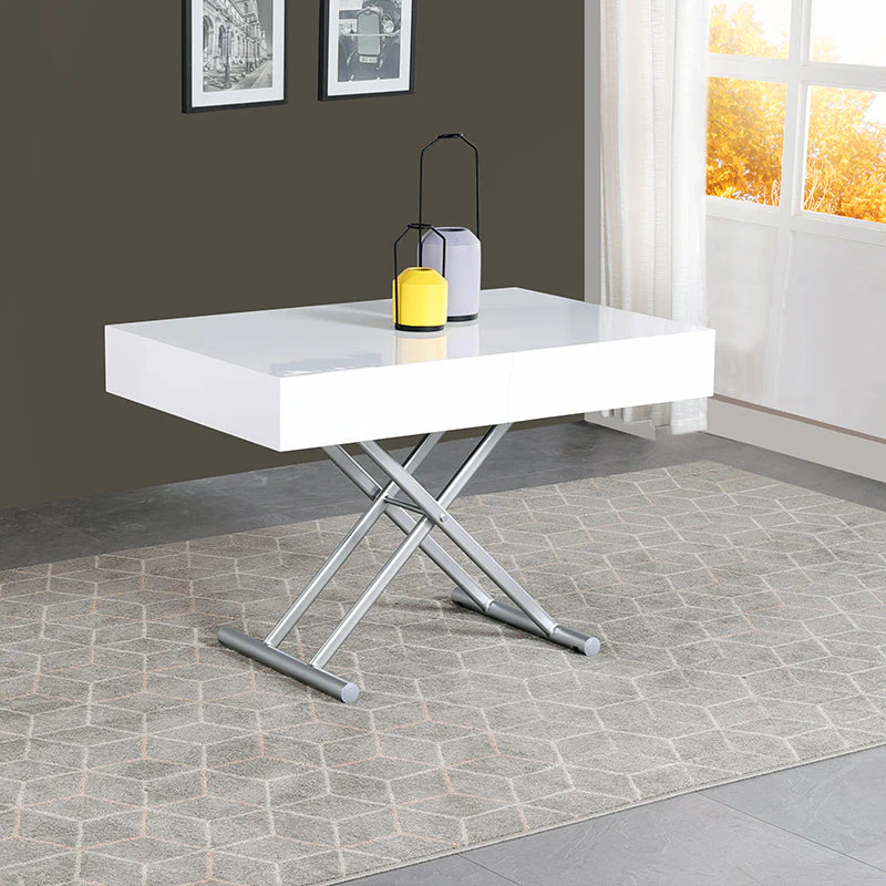 2-in-1 Transformable Dining Table & Coffee Table with Up and Down Mechanism - Image 3