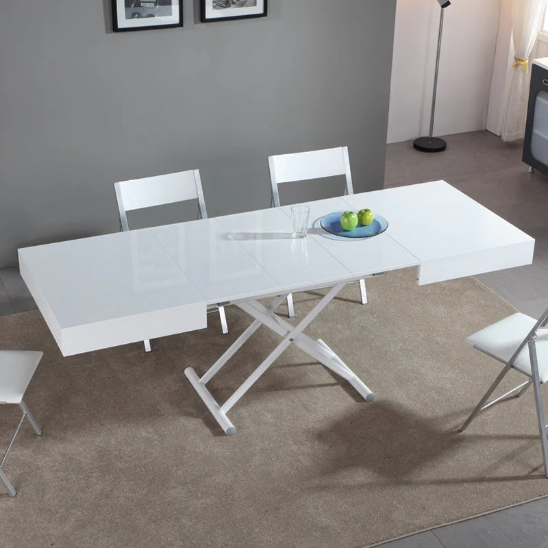 2-in-1 Transformable Dining Table & Coffee Table with Up and Down Mechanism - Image 5