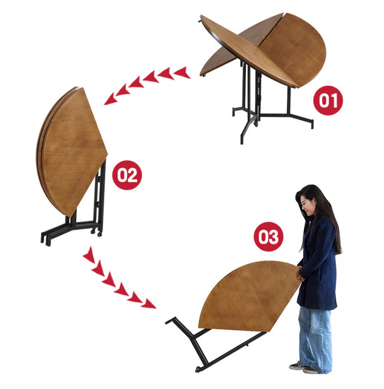 Space Saving Round Folding Table - Image 2