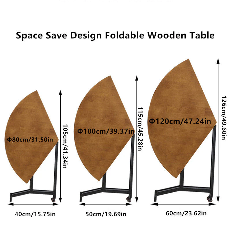 Space Saving Round Folding Table - Image 5