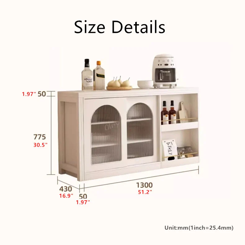 Folding and Expandable Multifunction Dining Table with Hidden Storage Design Cabinet - Image 16