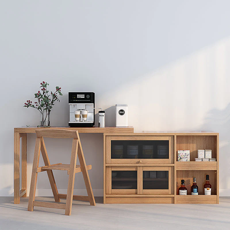 Folding and Expandable Multifunction Dining Table with Hidden Storage Design Cabinet - Image 3