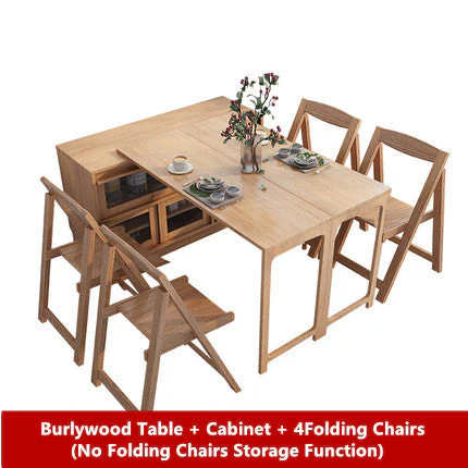 2020 New Design Multifunction Dining Table with Cabinet(without folding chairs storage function) - Image 13