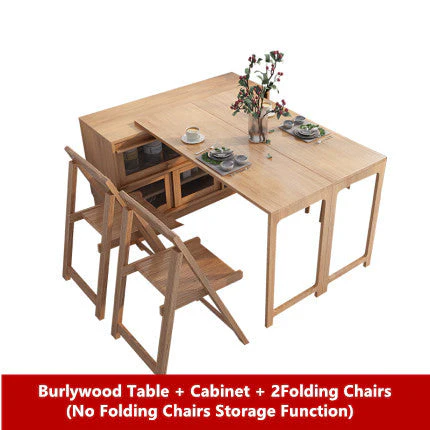 2020 New Design Multifunction Dining Table with Cabinet(without folding chairs storage function) - Image 14