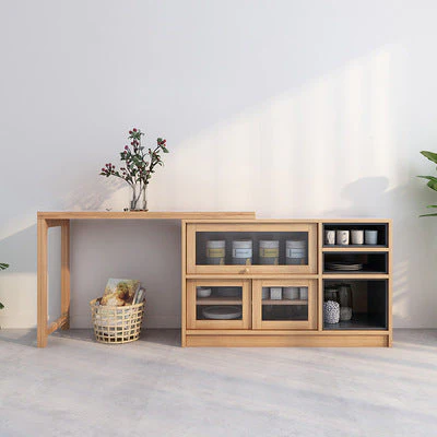 2020 New Design Multifunction Dining Table with Cabinet(without folding chairs storage function) - Image 3