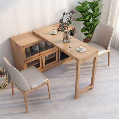 2020 New Design Multifunction Dining Table with Cabinet(without folding chairs storage function) - Image 4
