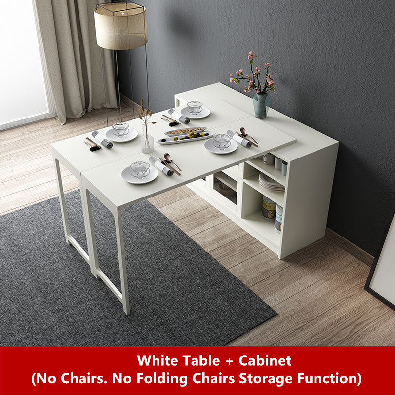 2020 New Design Multifunction Dining Table with Cabinet(without folding chairs storage function) - Image 7