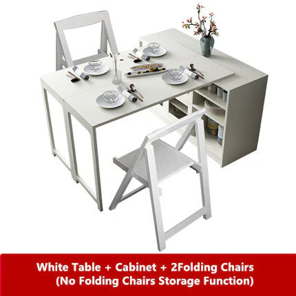 2020 New Design Multifunction Dining Table with Cabinet(without folding chairs storage function) - Image 8
