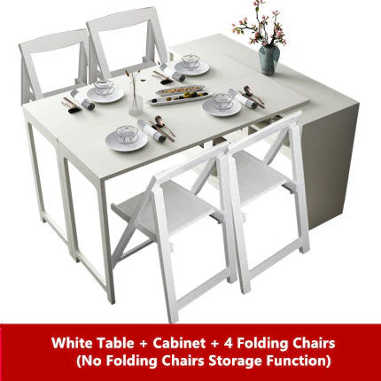 2020 New Design Multifunction Dining Table with Cabinet(without folding chairs storage function) - Image 9