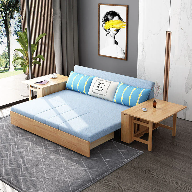 Multifunction Sofa Bed with Folding Armrest Table - Image 11