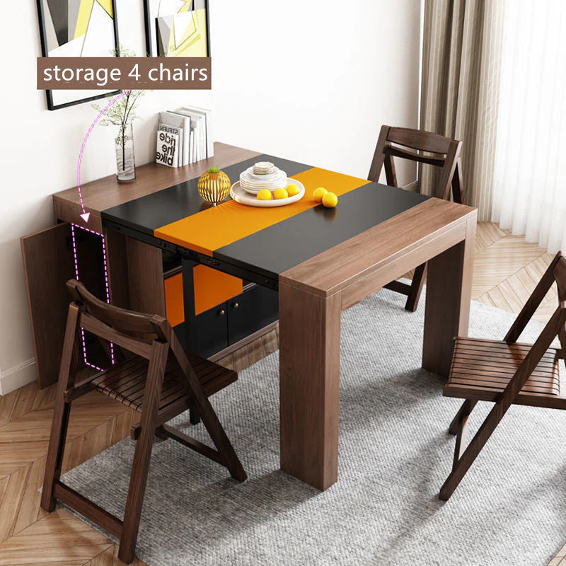 2021 New Design Space Saving Expandable Dining Table with Storage Cabinet - Image 5