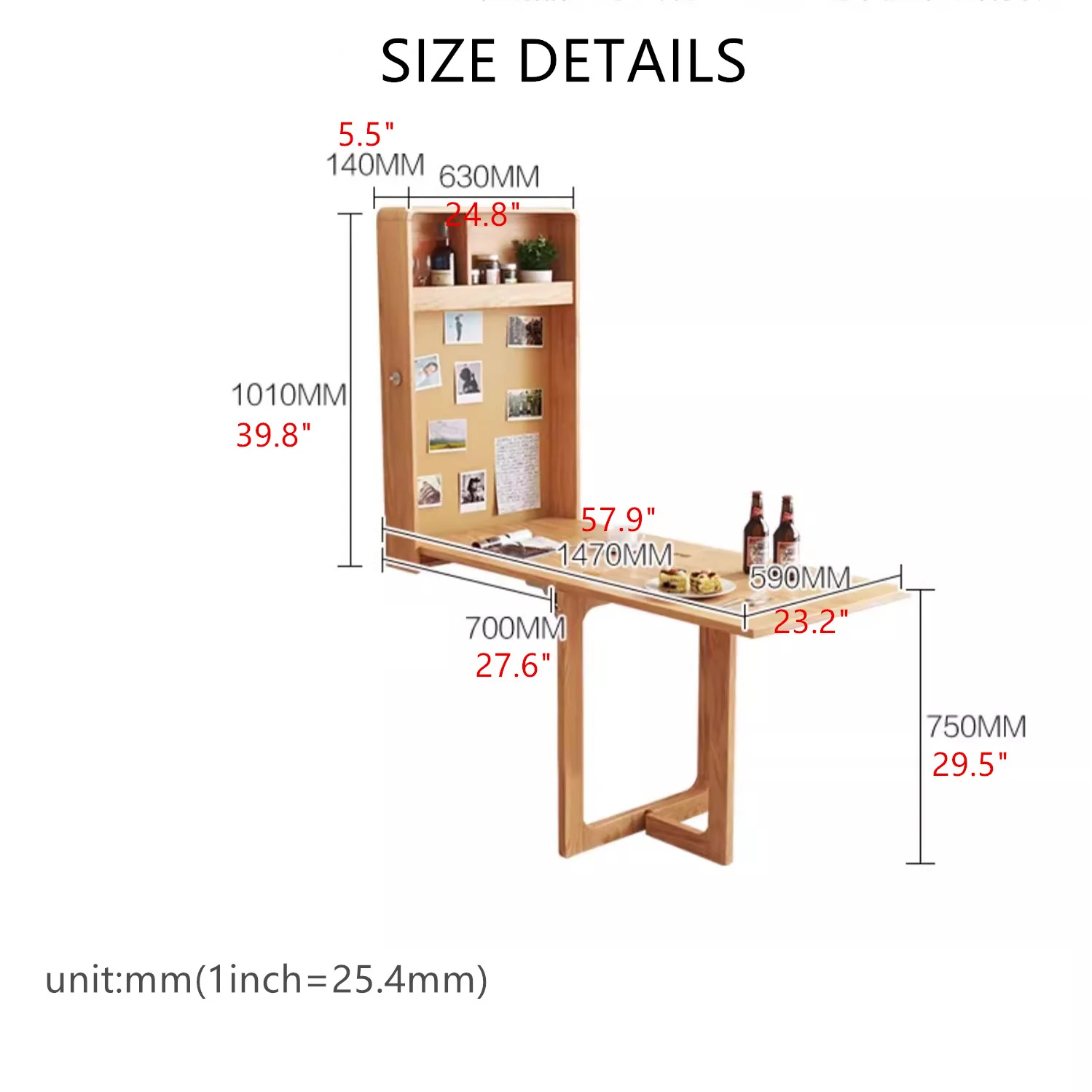 Wall Mounted Folding Desk and Dining Table - Image 6