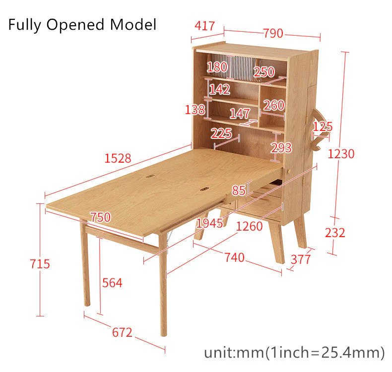 Space Saving Sideboard Table With Folding Chairs - Image 8