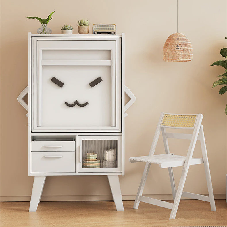 Space Saving Sideboard Table With Folding Chairs - Image 9
