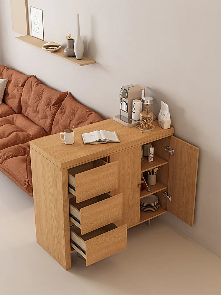L Bar Table With Both Side Storage Buffet Sideboard Cabinet - Image 6