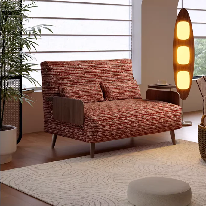 3-In-1 Chenille Fabric Convertible Sleeper Sofa Bed - Image 15