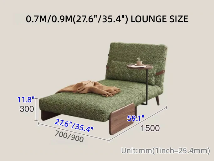3-In-1 Chenille Fabric Convertible Sleeper Sofa Bed - Image 17