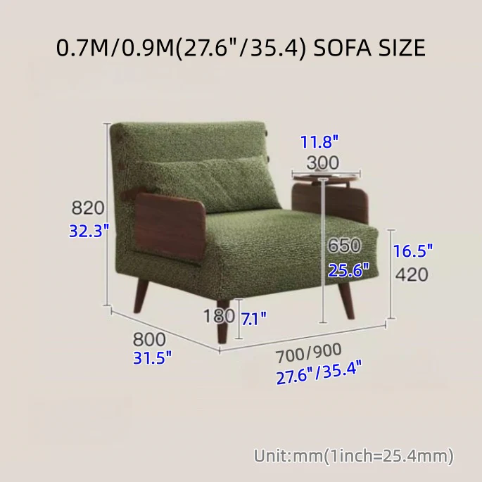 3-In-1 Chenille Fabric Convertible Sleeper Sofa Bed - Image 21