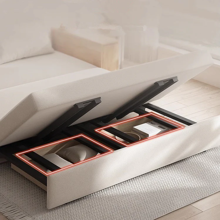 3-in-1 Convertible Sofa Bed with Hidden Desk Armrest and Underneath Storage - Image 10