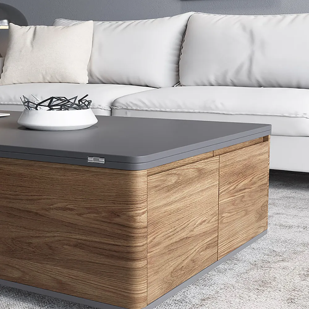 3-In-1 Folding Lift-top Multifunctional Coffee Table With Universal Wheels - Image 6