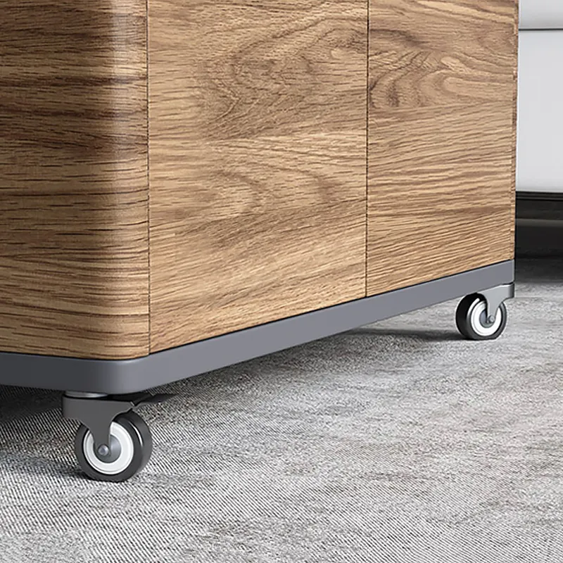 3-In-1 Folding Lift-top Multifunctional Coffee Table With Universal Wheels - Image 7