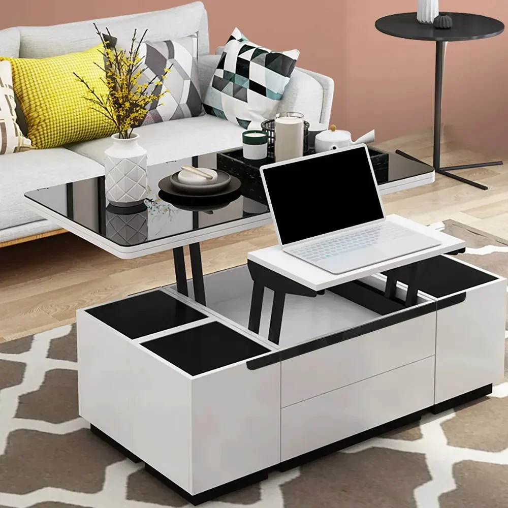 3-In-1 Multifunction Space Saving Design Lift Coffee Table - Image 4