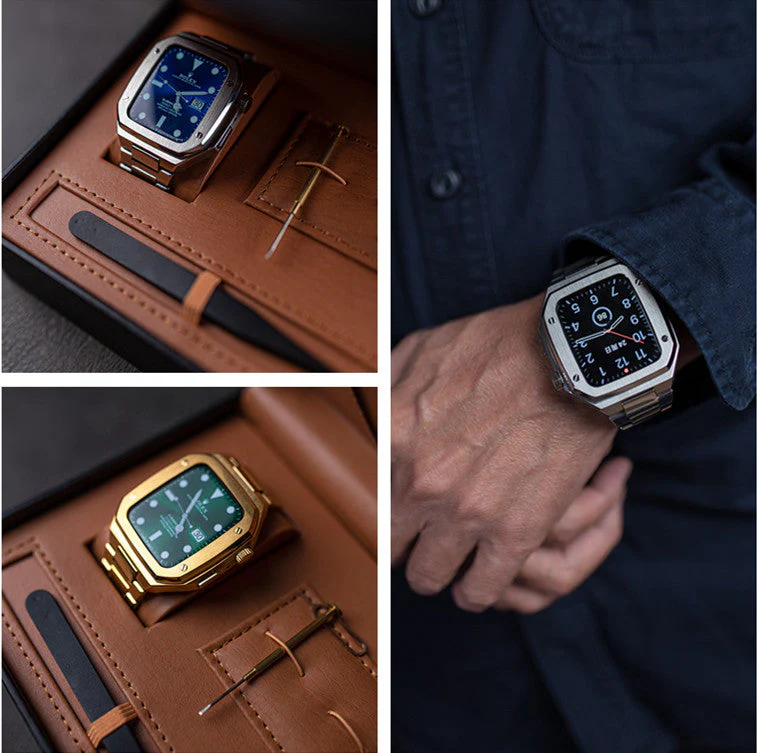 316L Stainless Steel Band With Case Set For Apple Watch - Image 11