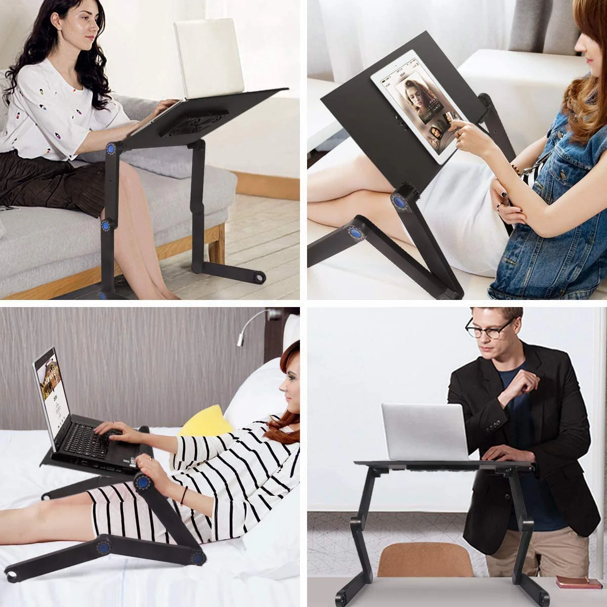 360 Adjustable Portable Folding Laptop Desk & Ergonomic Reading Stand - Image 2
