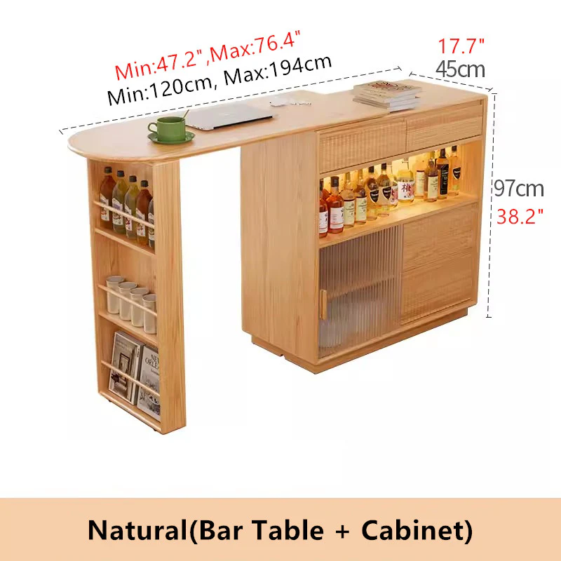360 Degree Rotating Bar Table With Cabinet and Stools - Image 15