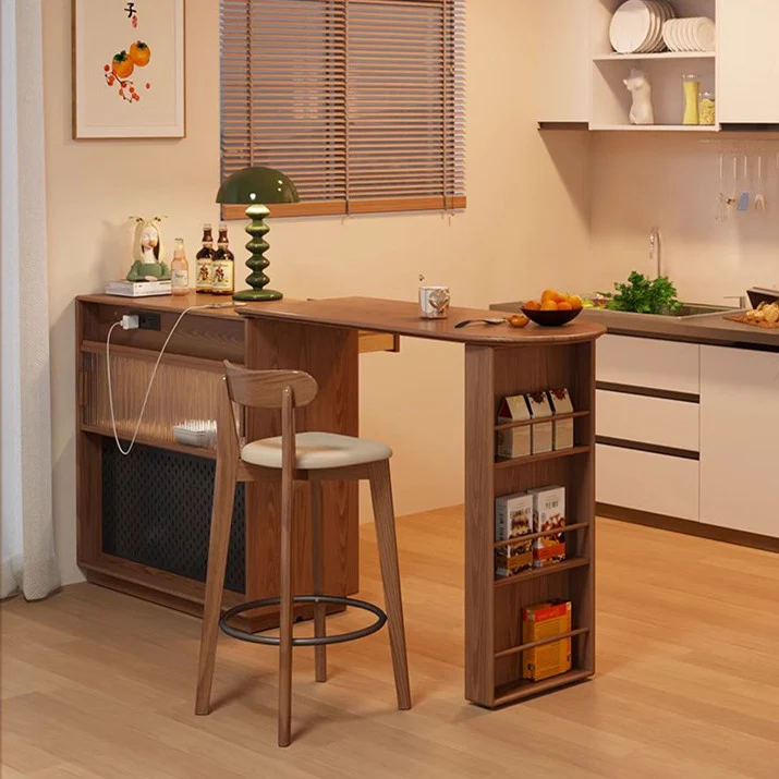 360 Degree Rotating Bar Table With Cabinet and Stools - Image 4