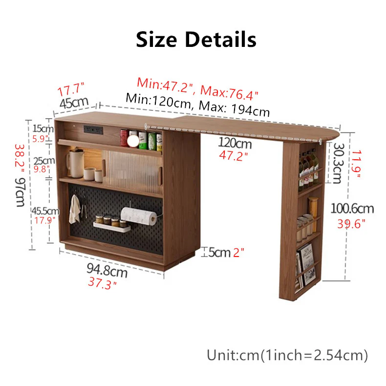 360 Degree Rotating Bar Table With Cabinet and Stools - Image 8