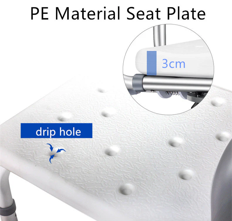 360 Degree Rotating Heavy Load Shower Stool with Arms and Back - Image 8