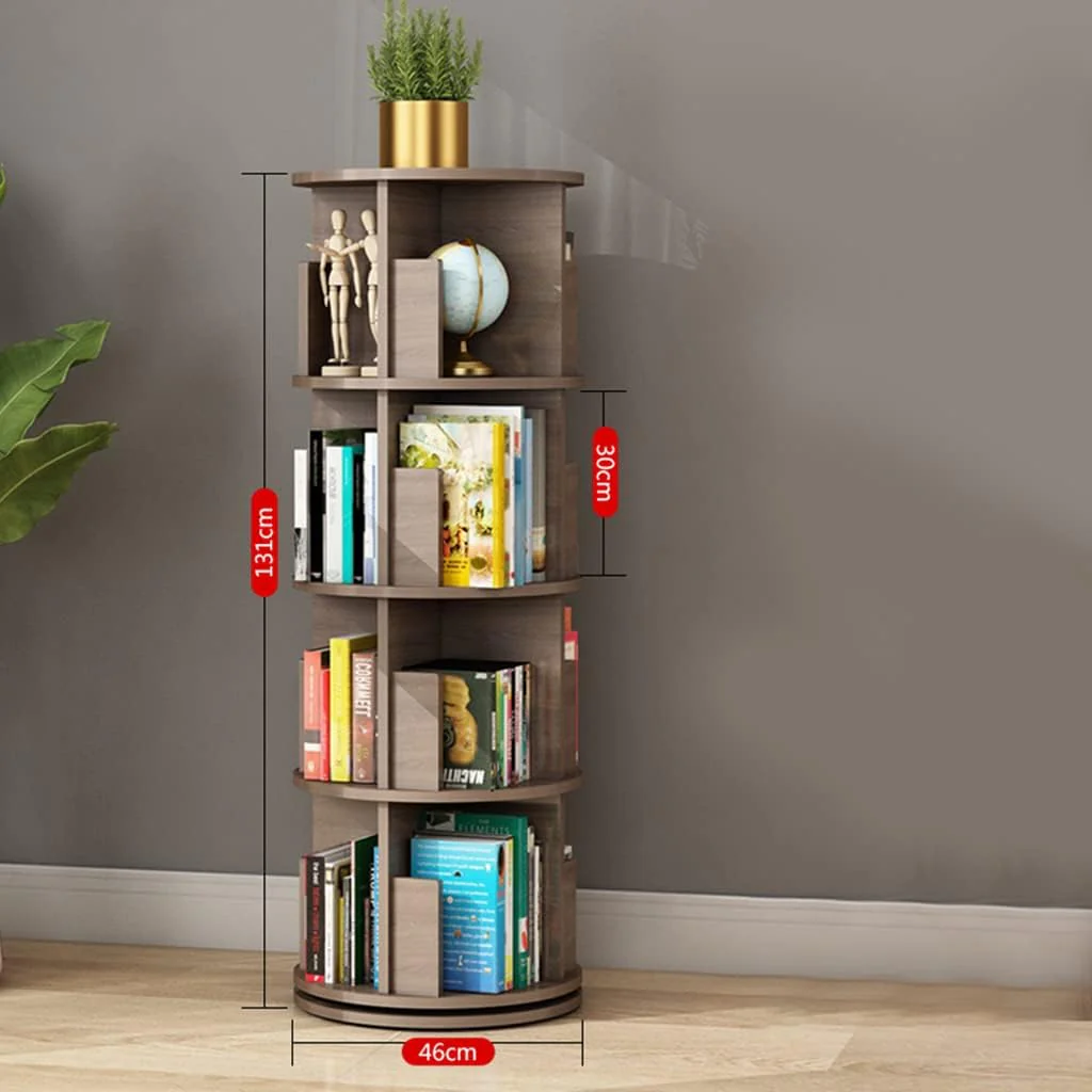 360° Rotating Solid Wood Bookshelf - Image 10