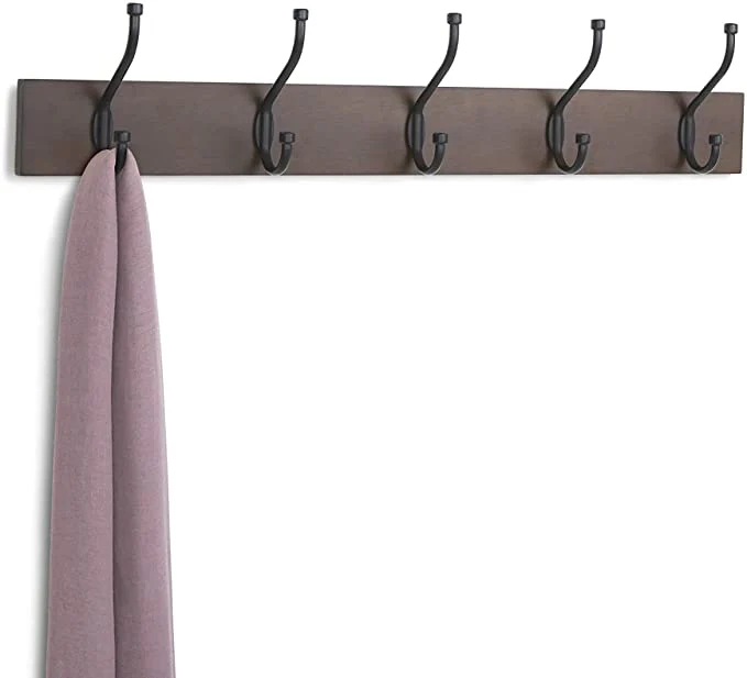 5 Standard Hooks Wall-Mounted Farmhouse Coat Rack - Image 2