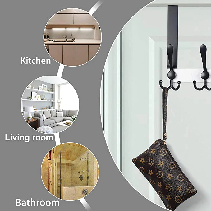 5 Tri Hooks Over The Door Hook Hanger - Image 3
