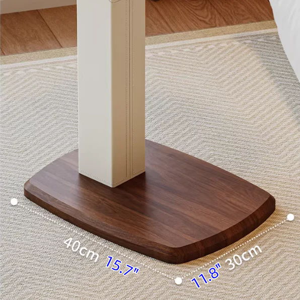 Adjustable Height Rotating Flip Tabletop C-Shaped End Table with Invisible Wheels - Image 8