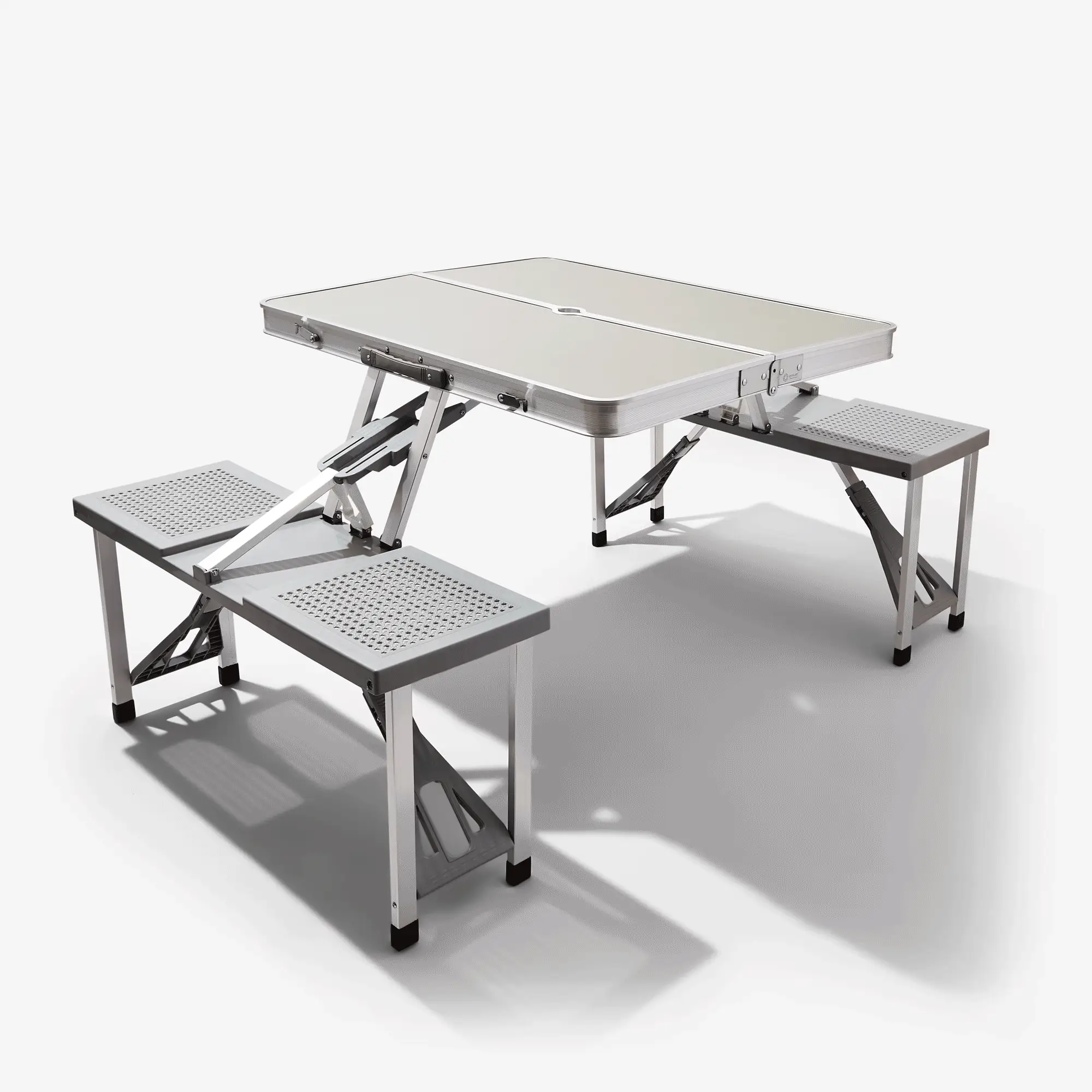 Aluminium Alloy Outdoor Camping Picnic Table Integrated Folding Table and Chair