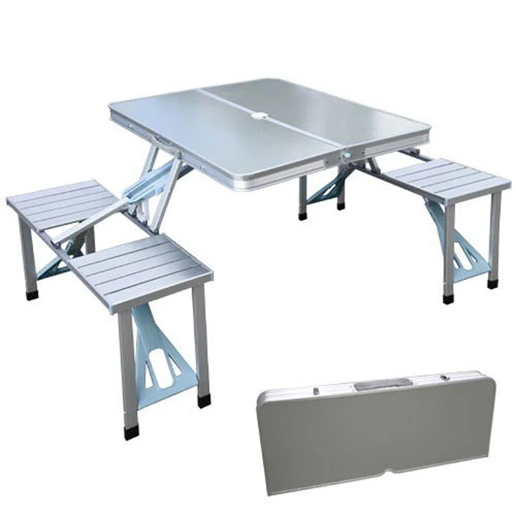 Aluminium Alloy Outdoor Camping Picnic Table Integrated Folding Table and Chair - Image 3