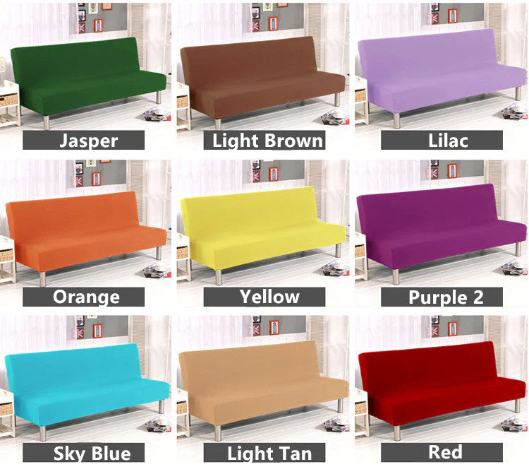 Armless Futon Sofa Stretch Slipcovers - Image 10