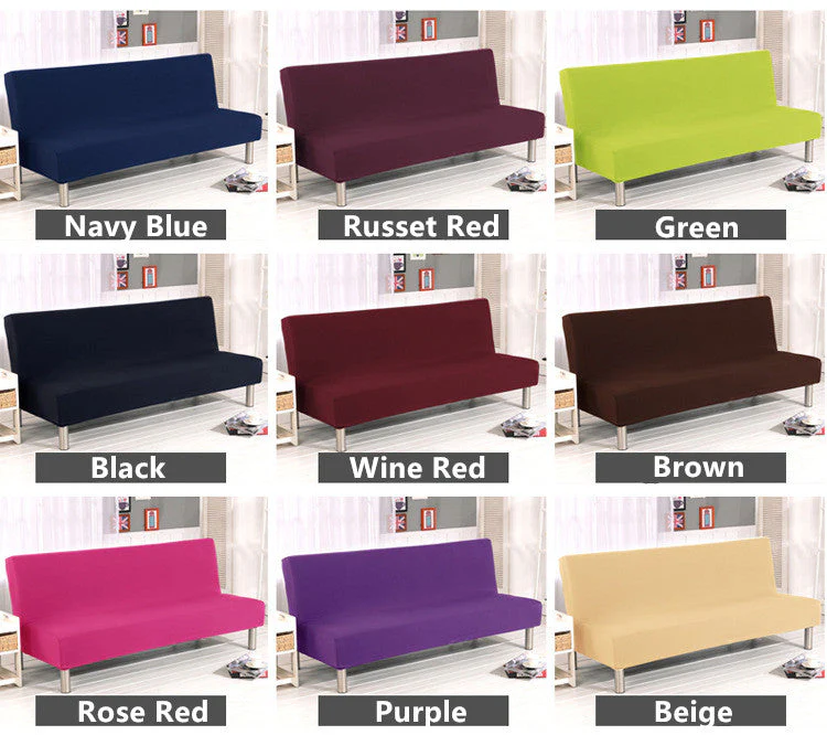 Armless Futon Sofa Stretch Slipcovers - Image 9