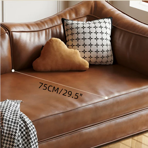 Boneless Modular Oil Wax Leather Sofa Bed - Image 13