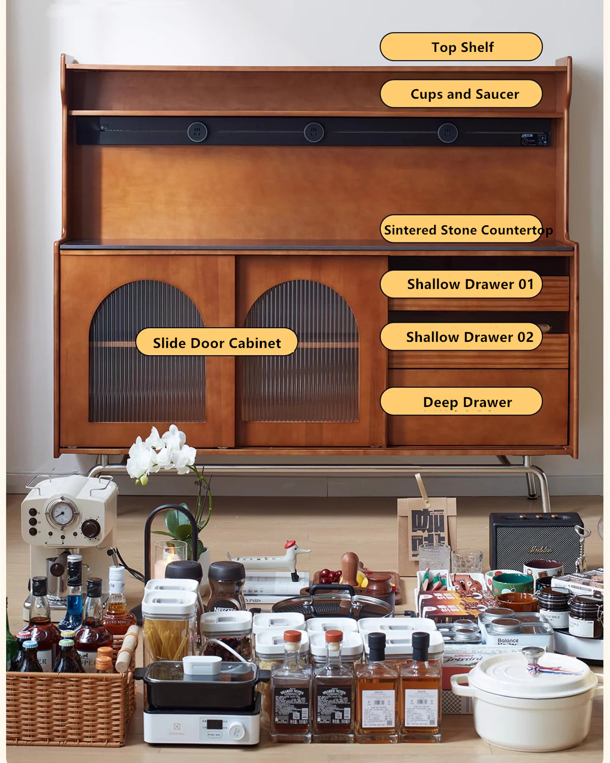 Buxus Boxwood LIXIANG Sideboard Buffet Cabinet - Image 3