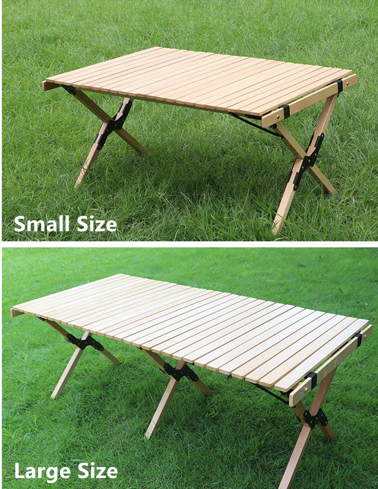 Cake Roll Portable Foldable Outdoor Wooden  Picnic Table - Image 3