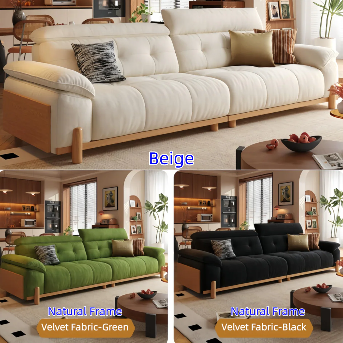 CITRUS 3-In-1 Microfiber Suede Velvet Convertible Sofa Bed - Image 17