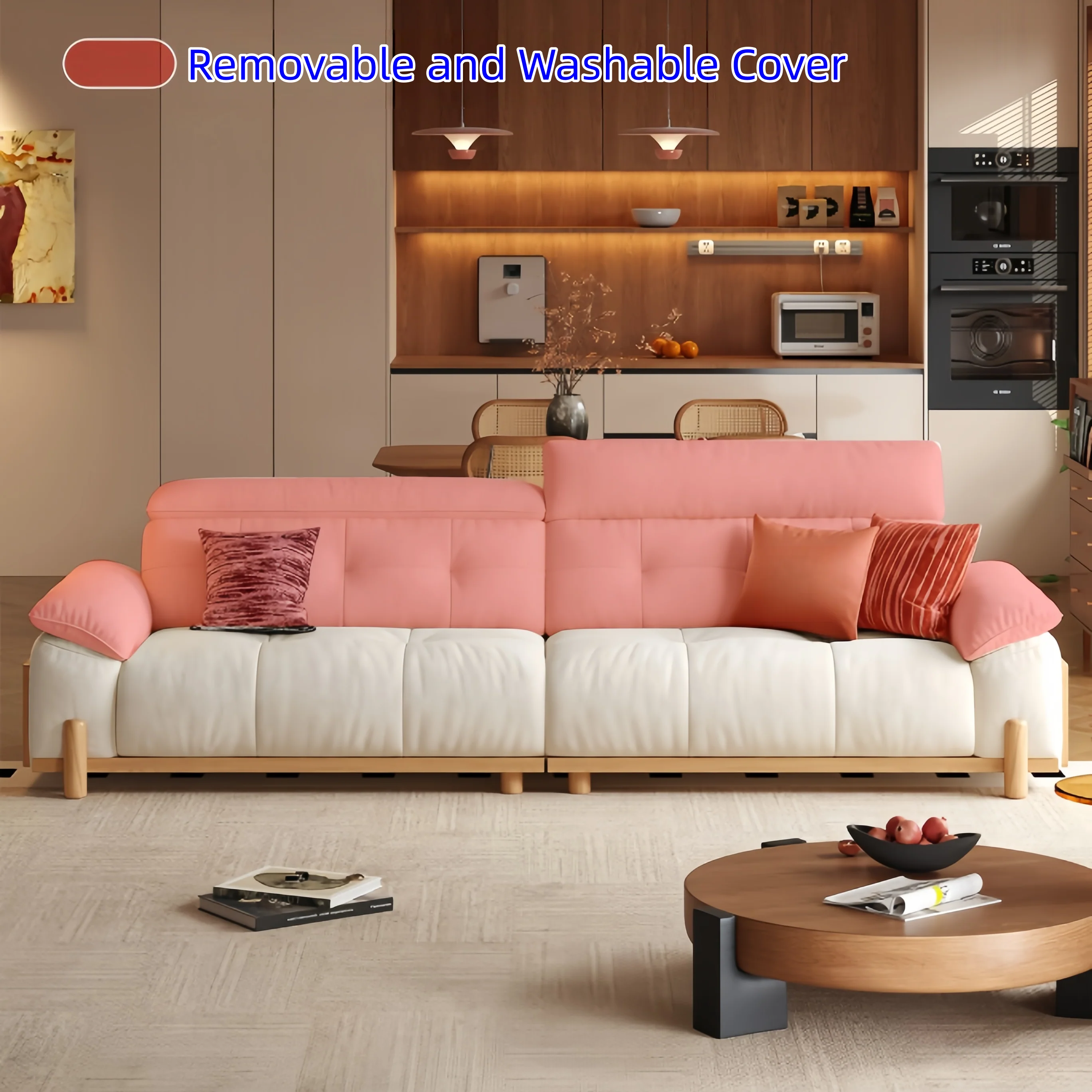 CITRUS 3-In-1 Microfiber Suede Velvet Convertible Sofa Bed - Image 8