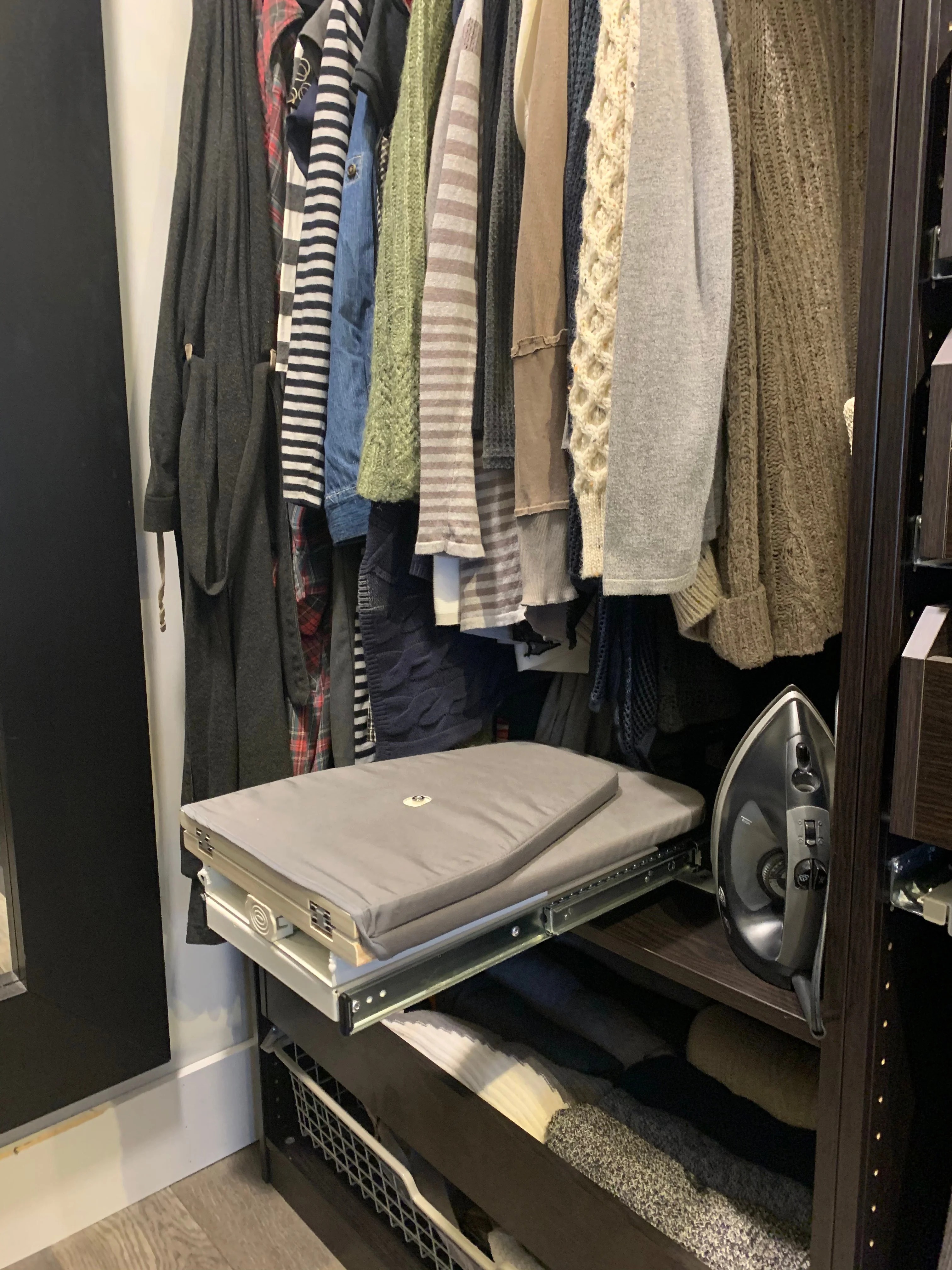 Closet Pull-Out Retractable Space Saving Ironing Board - Image 10