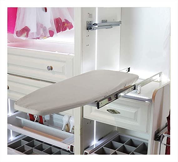 Closet Pull-Out Retractable Space Saving Ironing Board - Image 11