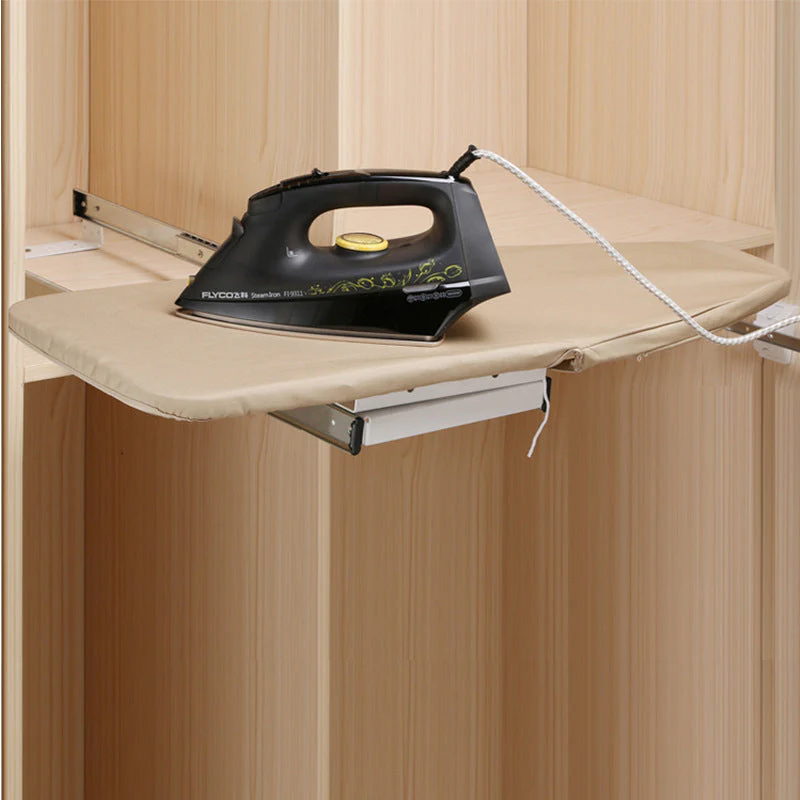 Closet Pull-Out Retractable Space Saving Ironing Board - Image 4